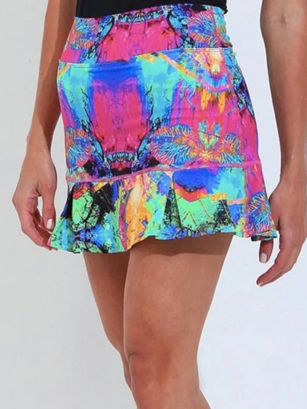 Dona Jo Surreal Multicolor JoJo Pied Flirty Tennis Pickleball Skirt Size